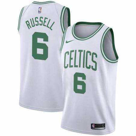Mens Boston Celtics #6 Bill Russell White 2023 Association Edition Stitched Basketball Jersey Dzhi->->NBA Jersey